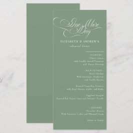 Tarjeta de menú | Menú de cena de ensayo Boda