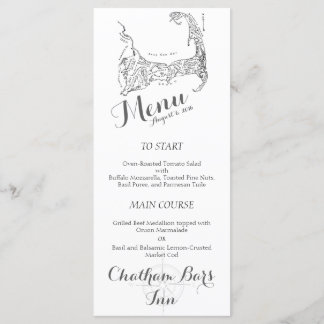Tarjeta de menú náutico elegante