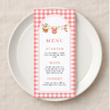 Tarjeta de menú para baby shower La niña de nuestr