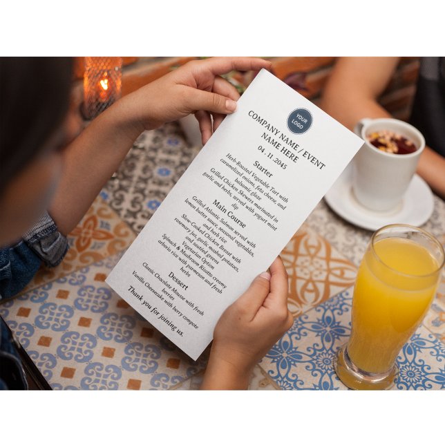 Tarjeta de menú para cenas formales o eventos corp (Subido por el creador)