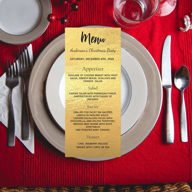 Tarjeta de menú para la cena fiesta Navidades de o (Subido por el creador)