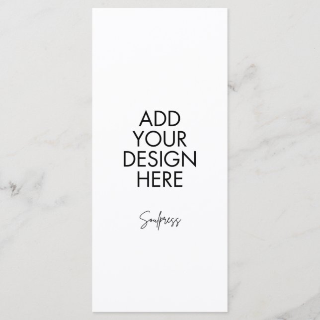 Tarjeta de menú Personalizado de 4x9" (Anverso)