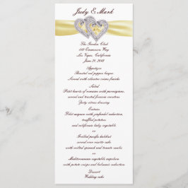 Tarjeta de menú personalizado Lemon Hearts