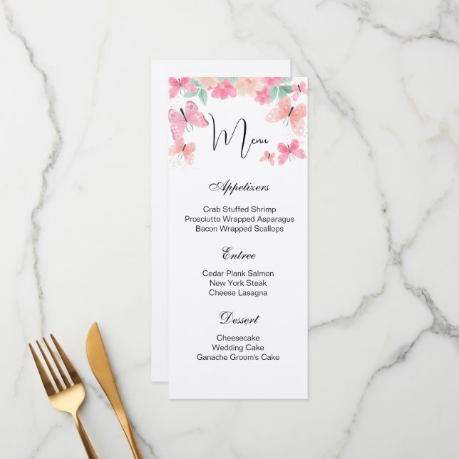 Tarjeta de menú plana (Anverso/Reverso In Situ)