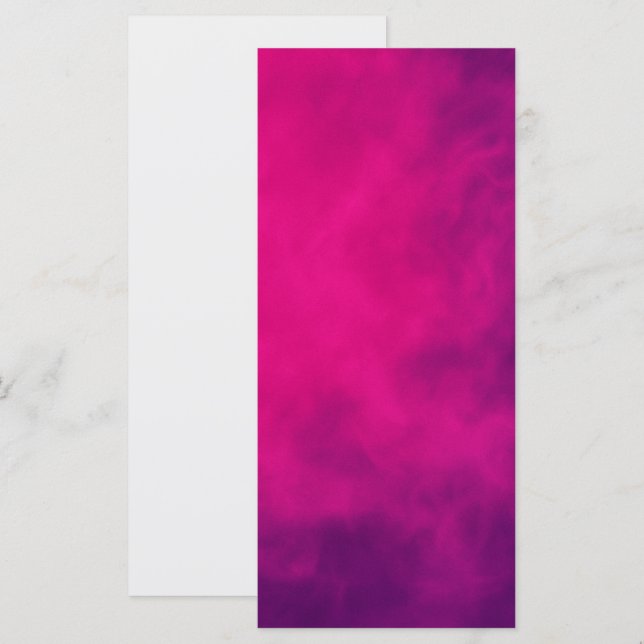 Tarjeta de menú plana de humo rosa neón – Personal (Anverso / Reverso)