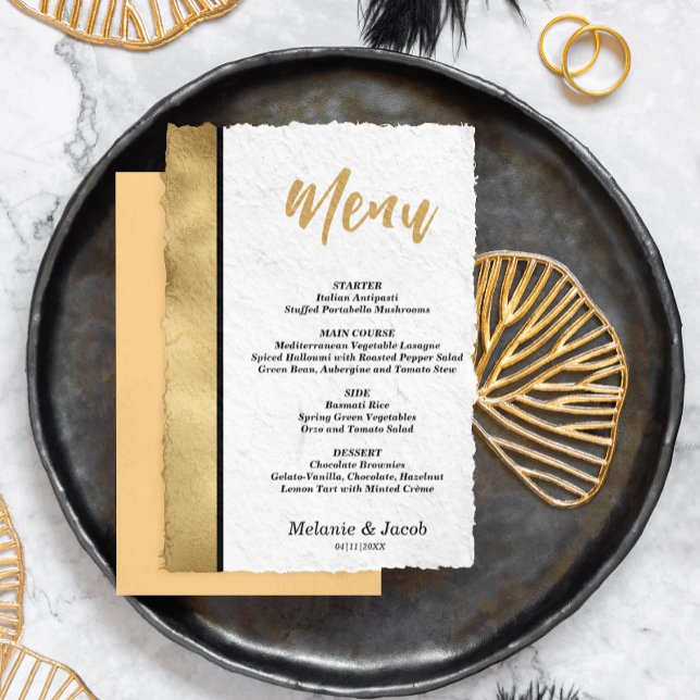 Tarjeta de menú plana Elegante para Escritura de O (Subido por el creador)
