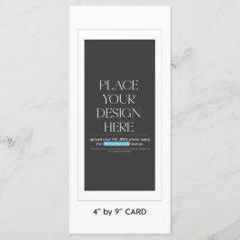 Tarjeta de menú plana personalizado - 4 x 9 pulgad