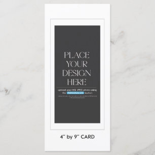 Tarjeta de menú plana personalizado - 4 x 9 pulgad