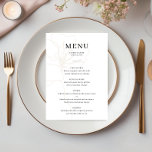 Tarjeta de menú Rosa ilustrada de Boda<br><div class="desc">Diseñada para coordinar con nuestra colección de Rosas ilustrados, esta tarjeta de menú de personalizable presenta un dibujo de línea ilustrado de un rosa de color marrón claro. Esta es una minimalista pero elegante colección de bodas. Para una personalización más avanzada de este diseño, por ejemplo, cambiar el diseño, el...</div>