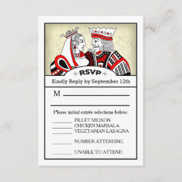 Tarjeta de menú RSVP 3.5x5 - Tarjeta de juego King