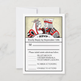 Tarjeta de menú RSVP 3.5x5 - Tarjeta de juego King