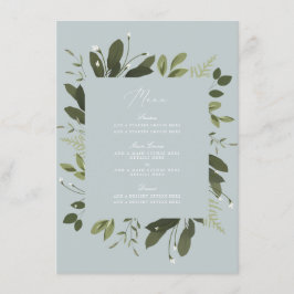 Tarjeta de menú Salvaje y Verde