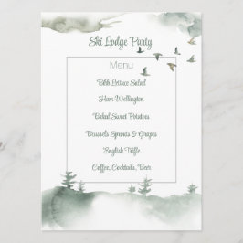 Tarjeta de menú Snowy Winter Scene