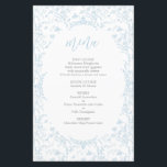 Tarjeta de menú Toile de Jouy<br><div class="desc">Tarjeta de menú Chinoiserie toile de jouy</div>