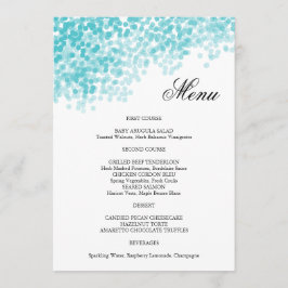Tarjeta de menú Turquesa Light Shower