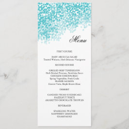 Tarjeta de menú Turquesa Light Shower