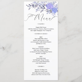 Tarjeta de menú Vintage Watercolor Floral Boda