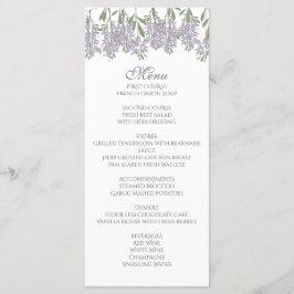 Tarjeta de menú Wisteria pintada