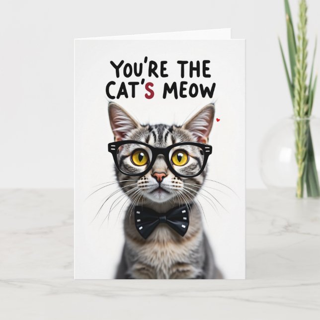 Tarjeta de Meow de Felino de Lunares (Anverso)
