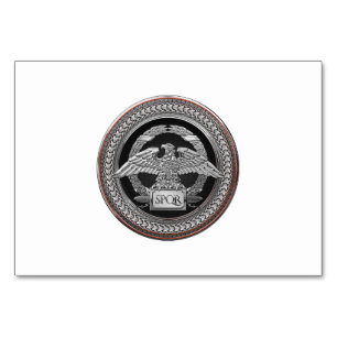 Tarjeta De Mesa [100] Águila imperial romana plateada sobre Medall