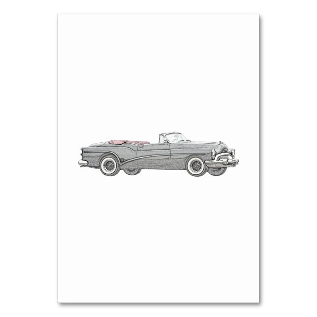 Tarjeta De Mesa 1953 Buick Skylark Coupe convertible - Negro (Anverso)