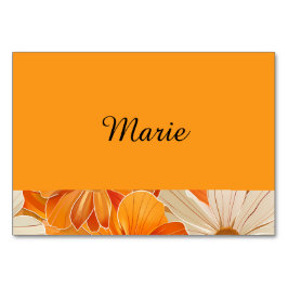 Tarjeta De Mesa 1970er Florale Gartenparty