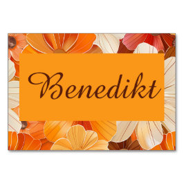 Tarjeta De Mesa 1970er Florale Gartenparty