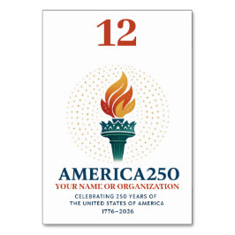 Tarjeta De Mesa 250 cumpleaños de Estados Unidos
