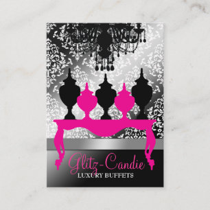 Tarjeta De Mesa 311 Glitzie Candie Pink Table Black Shimmer