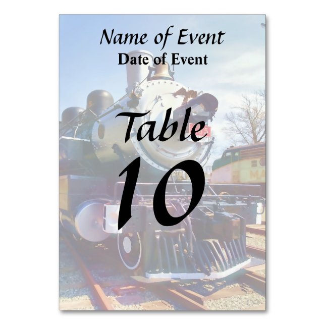 Tarjeta De Mesa 385 Locomotora de vapor (Anverso)