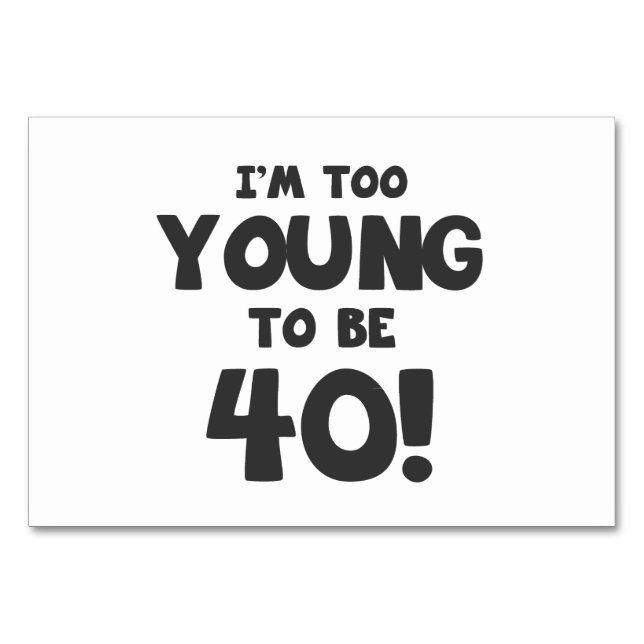 Tarjeta De Mesa 40.º humor de cumpleaños (Anverso)