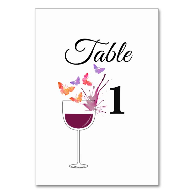 Tarjeta De Mesa a ambos lados, vino, carta de mesa (Reverso)