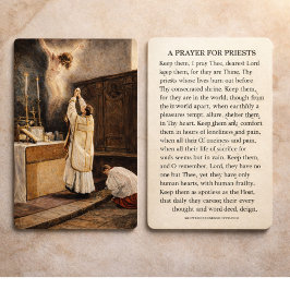 TARJETA DE MESA A PRAYER FOR PRIESTS CATHOLIC RELIGIOUS