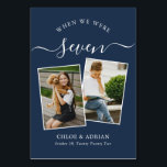 Tarjeta De Mesa A través de los años Boda de fotografía de pareja<br><div class="desc">Recuerde y diviértase con los números de la mesa de recepción de su boda. Estos sencillos y elegantes números de la mesa le dan la opción de incluir una fotografía de la novia y del novio a la misma edad que el número de la mesa, el nombre o apellidos de...</div>