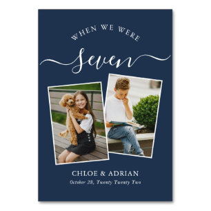 Tarjeta De Mesa A través de los años Boda de fotografía de pareja 