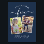 Tarjeta De Mesa A través de los años Boda de fotografía de pareja<br><div class="desc">Recuerde y diviértase con los números de la mesa de recepción de su boda. Estos sencillos y elegantes números de la mesa le dan la opción de incluir una fotografía de la novia y del novio a la misma edad que el número de la mesa, el nombre o apellidos de...</div>