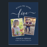 Tarjeta De Mesa A través de los años Boda de fotografía de pareja<br><div class="desc">Recuerde y diviértase con los números de la mesa de recepción de su boda. Estos sencillos y elegantes números de la mesa le dan la opción de incluir una fotografía de la novia y del novio a la misma edad que el número de la mesa, el nombre o apellidos de...</div>