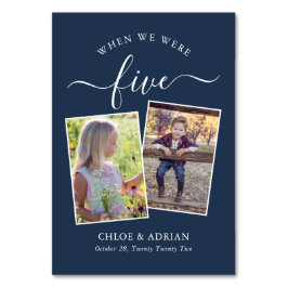 Tarjeta De Mesa A través de los años Boda de fotografía de pareja 