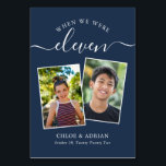 Tarjeta De Mesa A través de los años Boda de fotografía de pareja<br><div class="desc">Recuerde y diviértase con los números de la mesa de recepción de su boda. Estos sencillos y elegantes números de la mesa le dan la opción de incluir una fotografía de la novia y del novio a la misma edad que el número de la mesa, el nombre o apellidos de...</div>