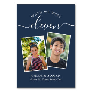 Tarjeta De Mesa A través de los años Boda de fotografía de pareja 