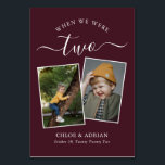 Tarjeta De Mesa A través de los años Boda de fotografía de pareja<br><div class="desc">Recuerde y diviértase con los números de la mesa de recepción de su boda. Estos sencillos y elegantes números de la mesa le dan la opción de incluir una fotografía de la novia y del novio a la misma edad que el número de la mesa, el nombre o apellidos de...</div>