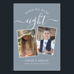 Tarjeta De Mesa A través de los años Boda de fotografía de pareja<br><div class="desc">Recuerde y diviértase con los números de la mesa de recepción de su boda. Estos sencillos y elegantes números de la mesa le dan la opción de incluir una fotografía de la novia y del novio a la misma edad que el número de la mesa, el nombre o apellidos de...</div>