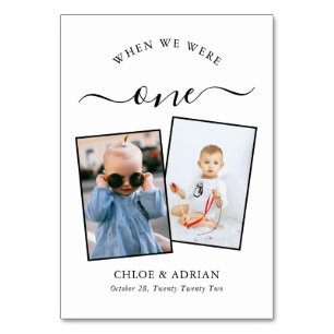 Tarjeta De Mesa A través de los años Boda de fotografía de pareja