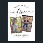 Tarjeta De Mesa A través de los años Boda de fotografía de pareja<br><div class="desc">Recuerde y diviértase con los números de la mesa de recepción de su boda. Estos sencillos y elegantes números de la mesa le dan la opción de incluir una fotografía de la novia y del novio a la misma edad que el número de la mesa, el nombre o apellidos de...</div>