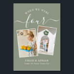 Tarjeta De Mesa A través de los años Boda de fotografía de pareja<br><div class="desc">Recuerde y diviértase con los números de la mesa de recepción de su boda. Estos sencillos y elegantes números de la mesa le dan la opción de incluir una fotografía de la novia y del novio a la misma edad que el número de la mesa, el nombre o apellidos de...</div>