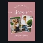 Tarjeta De Mesa A través de los años Boda de fotografía de pareja<br><div class="desc">Recuerde y diviértase con los números de la mesa de recepción de su boda. Estos sencillos y elegantes números de la mesa le dan la opción de incluir una fotografía de la novia y del novio a la misma edad que el número de la mesa, el nombre o apellidos de...</div>