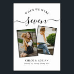 Tarjeta De Mesa A través de los años Boda de fotografía de pareja<br><div class="desc">Recuerde y diviértase con los números de la mesa de recepción de su boda. Estos sencillos y elegantes números de la mesa le dan la opción de incluir una fotografía de la novia y del novio a la misma edad que el número de la mesa, el nombre o apellidos de...</div>