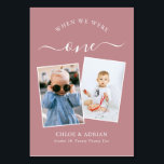 Tarjeta De Mesa A través de los años Boda de fotografía de pareja<br><div class="desc">Recuerde y diviértase con los números de la mesa de recepción de su boda. Estos sencillos y elegantes números de la mesa le dan la opción de incluir una fotografía de la novia y del novio a la misma edad que el número de la mesa, el nombre o apellidos de...</div>