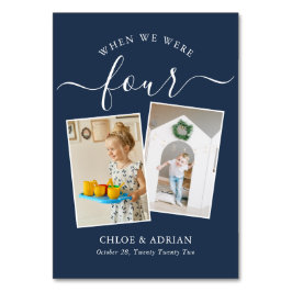 Tarjeta De Mesa A través de los años, una foto Boda de la tabla mo