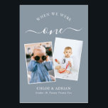 Tarjeta De Mesa A través de los años, una foto Boda de la tabla mo<br><div class="desc">Recuerde y diviértase con los números de la mesa de recepción de su boda. Estos sencillos y elegantes números de la mesa le dan la opción de incluir una fotografía de la novia y del novio a la misma edad que el número de la mesa, el nombre o apellidos de...</div>